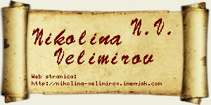 Nikolina Velimirov vizit kartica